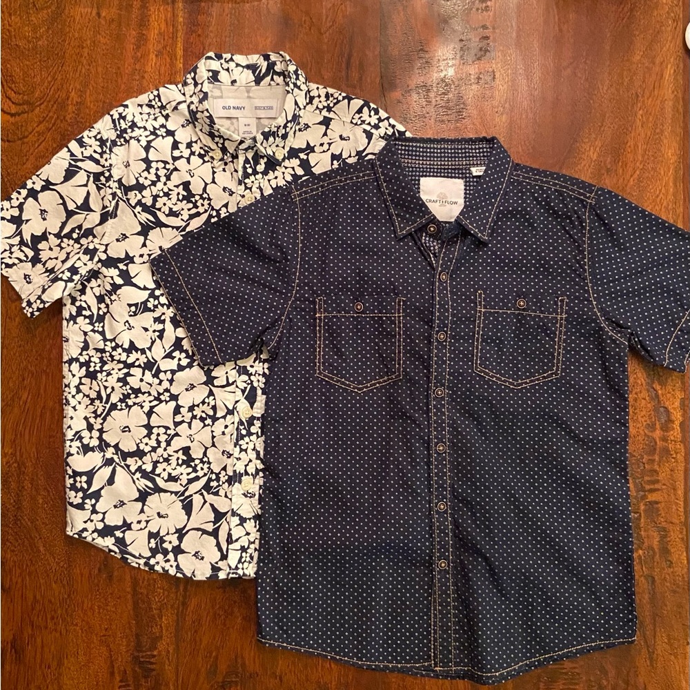 SPRING READY BUNDLE: 2 Boys Short Sleeve Button-Down Shirts